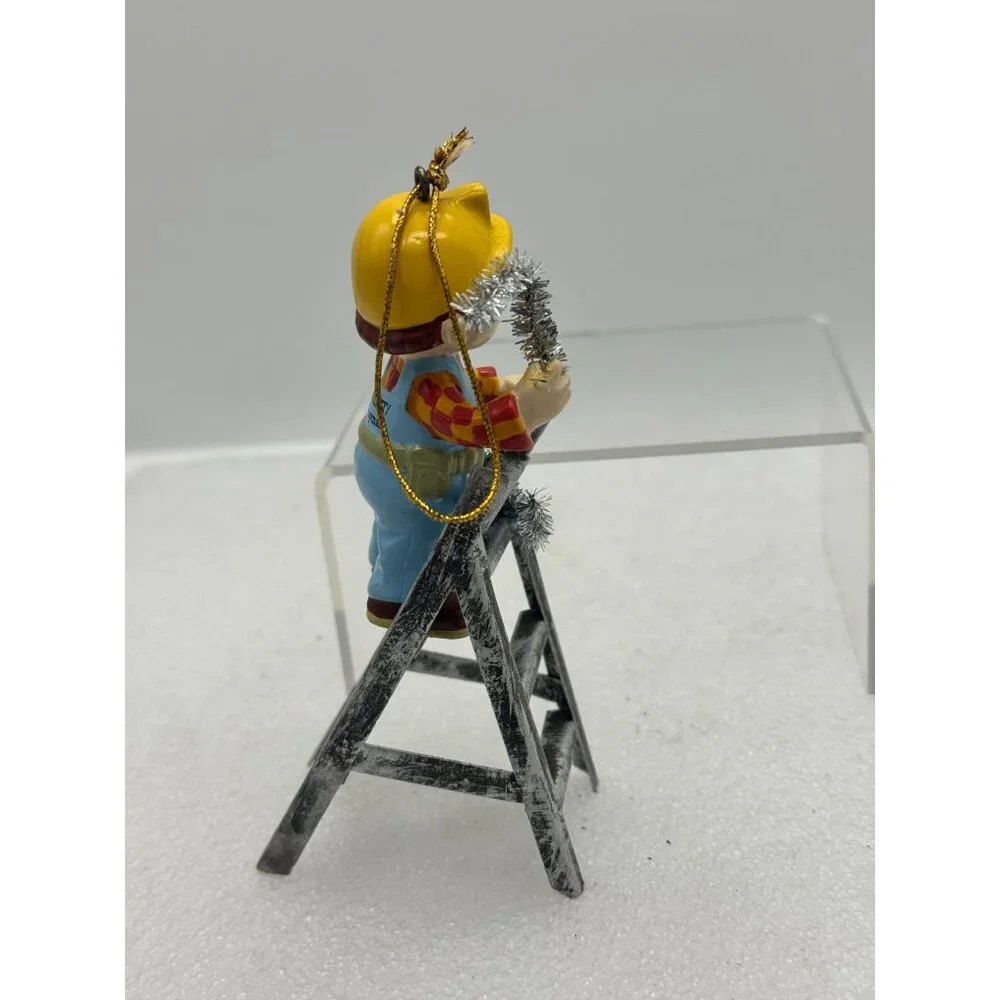 Vintage Bob the Builder on Ladder Christmas Ornament